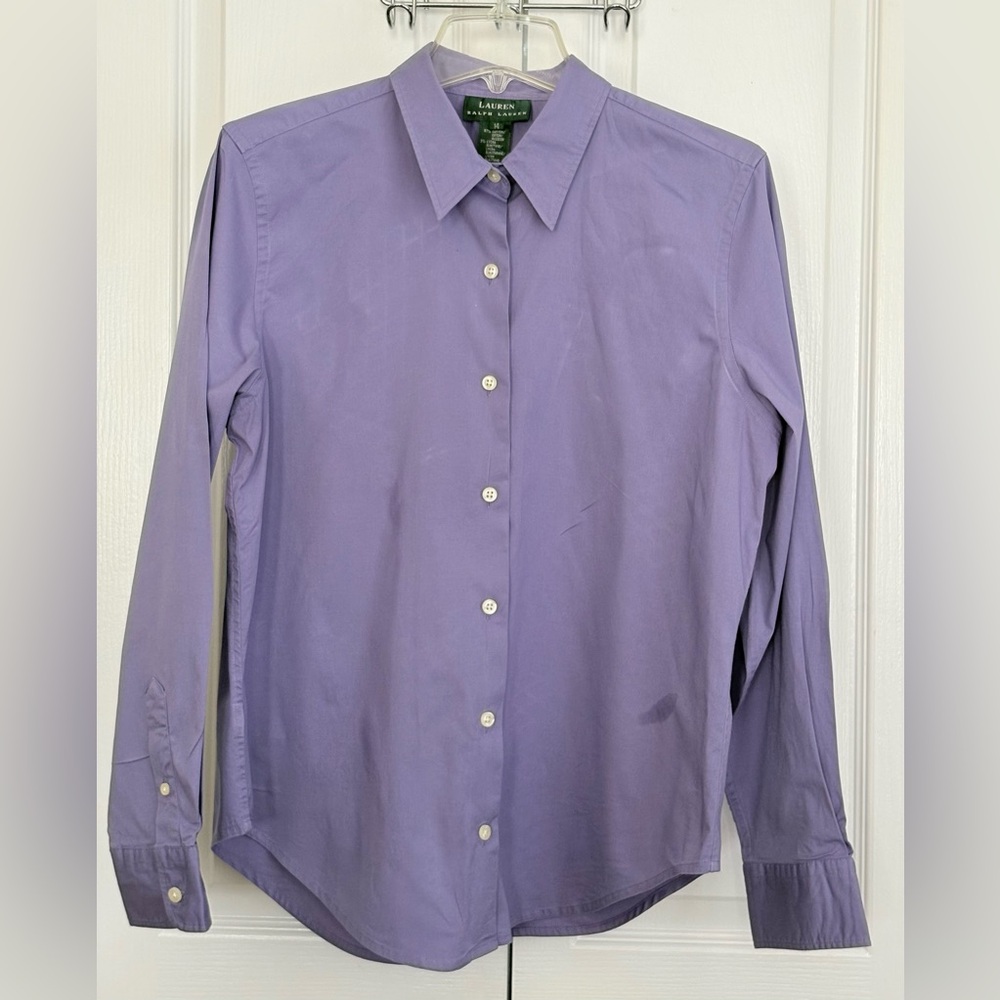 Ralph Lauren Womens Blouse, Lavender, size 14